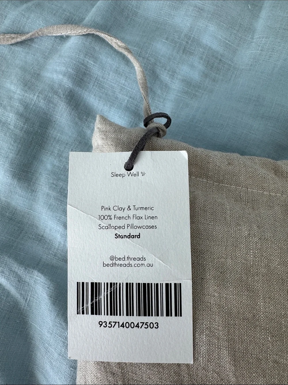 Bed Threads Pink Clay/Tumeric Standard Shams